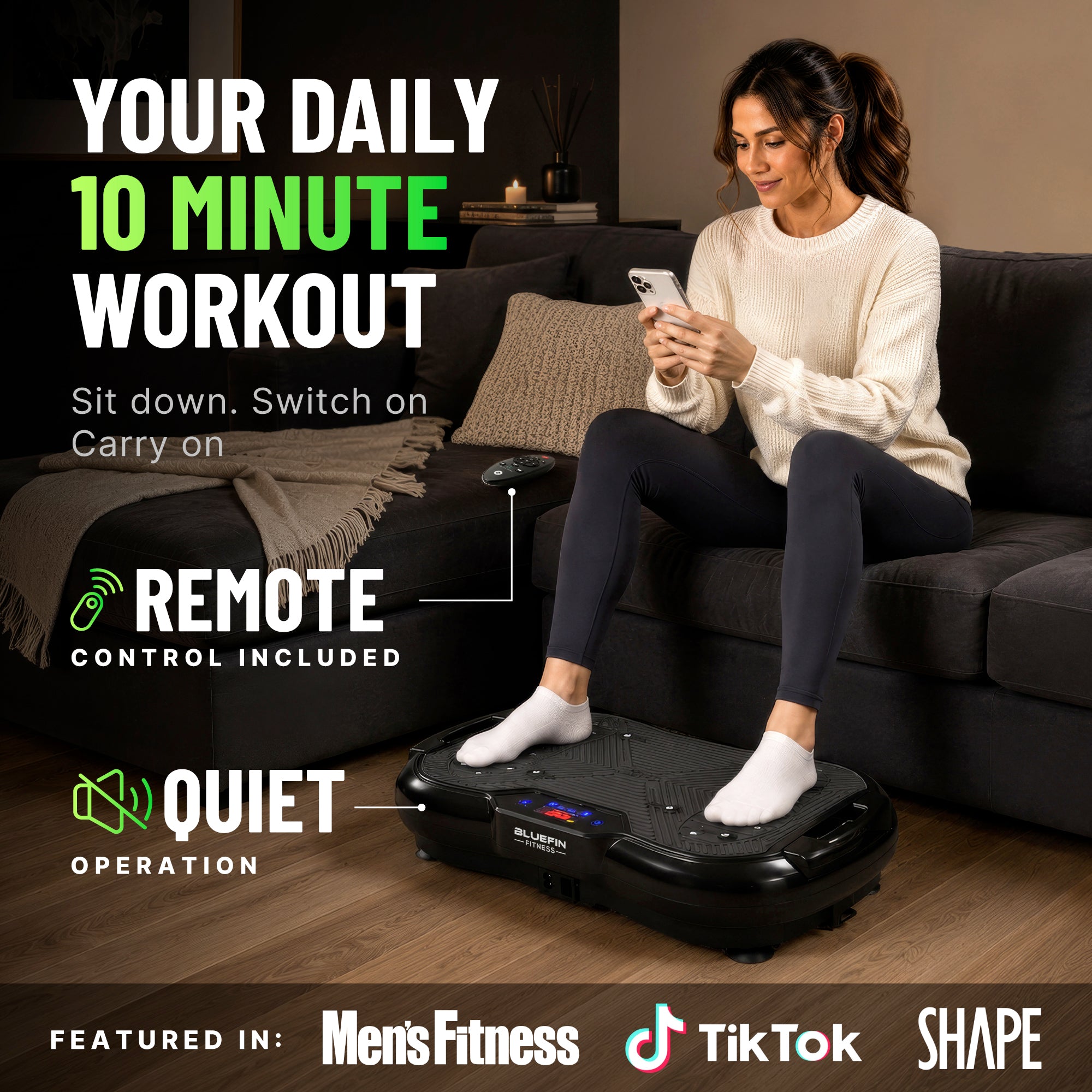Ultra Slim Plus Dual Workout Vibration Plate