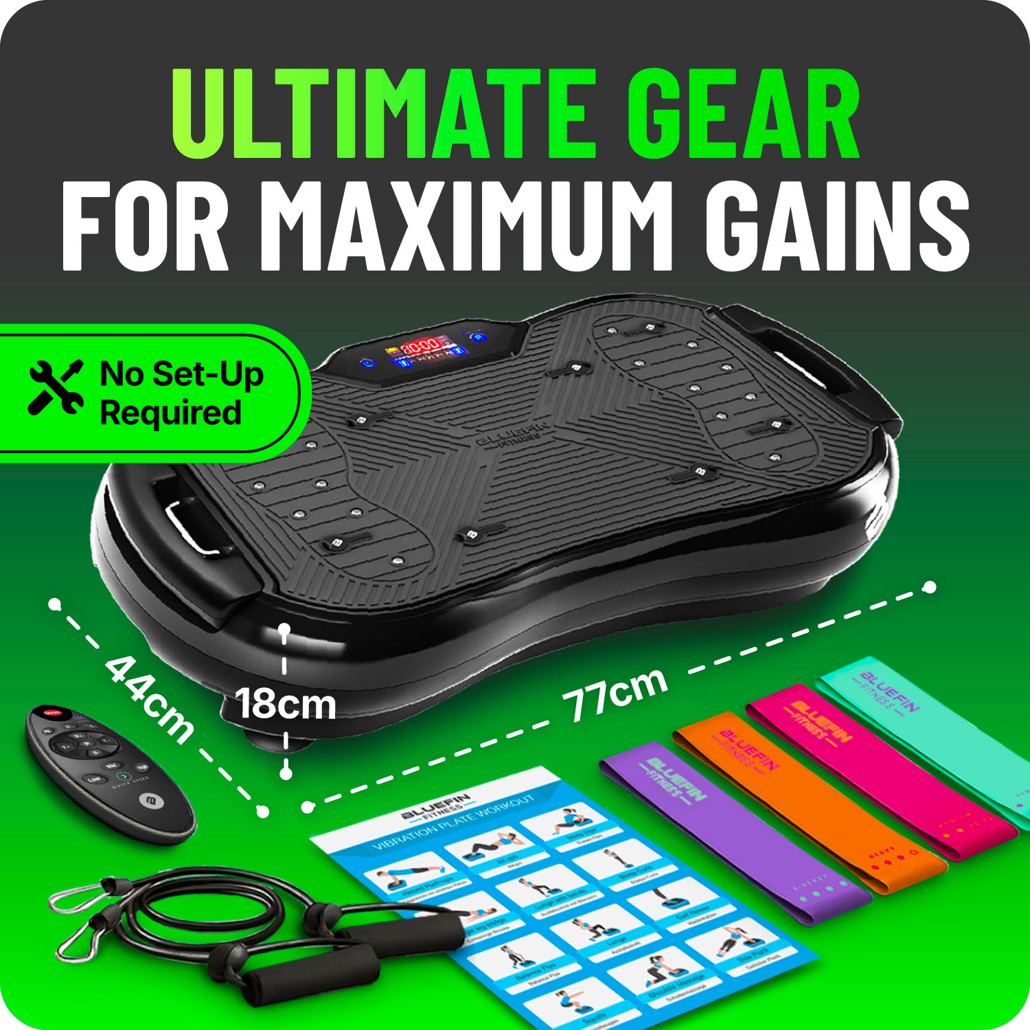 Bluefin Ultra SLIM PLUS Plataforma vibratoria de entrenamiento dual