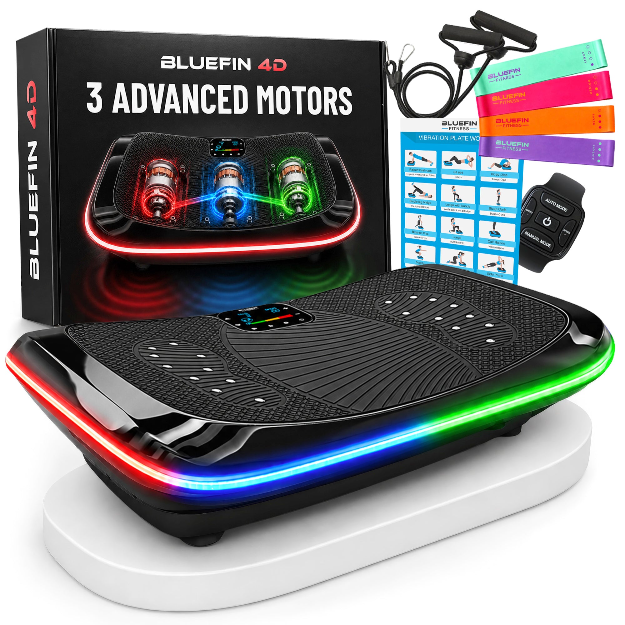 Bluefin 4D Vibrationsplatte mit drei Motoren